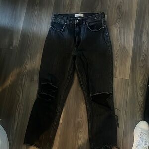 Abercrombie Ultra High Rise Ankle Straight Jeans
